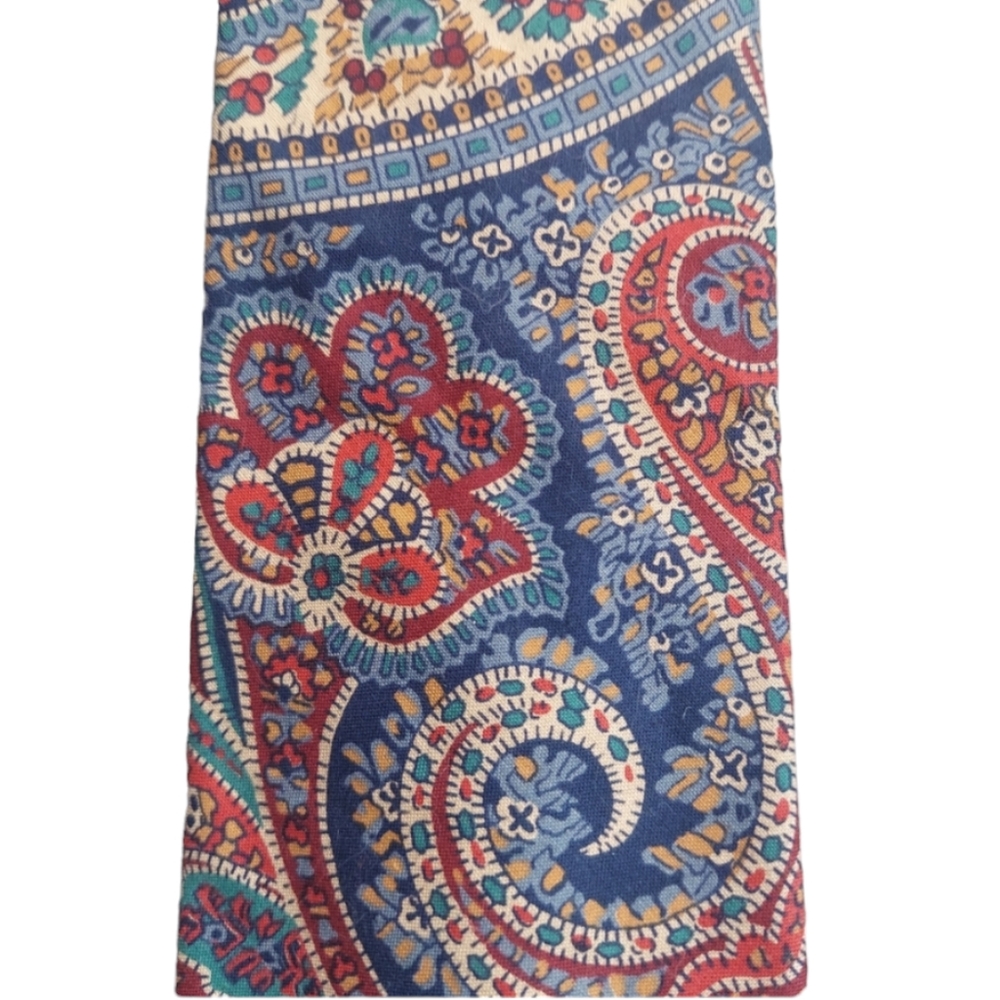 Vintage 70s County Seat Made in USA Wide Paisley Tie